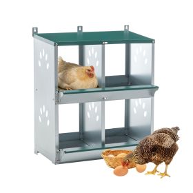 4 Holes Metal Chicken Nesting Box Wall Mount Chicken Egg Laying Box