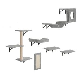 Wall Mounted Cat Shelves, Cat Wall Shelves and Perches with Jumping Boards, Hammock, Sofa, Cat Tree & Cat Grip
