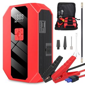 Portable Car Jump Starter Air Compressor 1500A 400PSI Car Battery Charger Jump Starter Power Bank LED Flashlight Digital Tire Inflator for 4.0L G