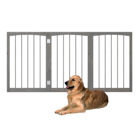 Wooden Pet Fence for Cats Small and Medium Dogs (Type: Pet supplies, Color: Gray)